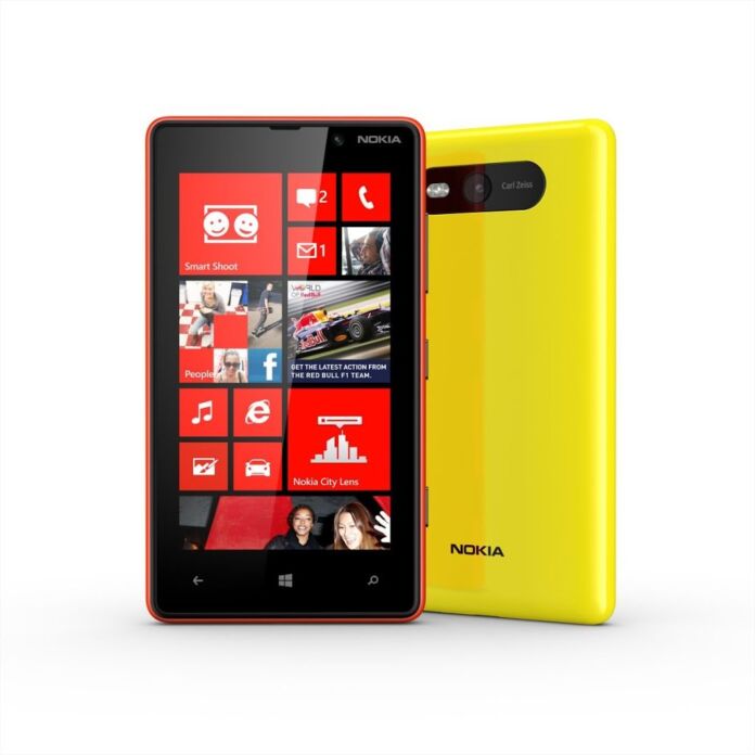 1200 nokia lumia 820 red and yellow