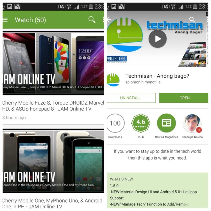 Techmisan app now updated with video feeds!