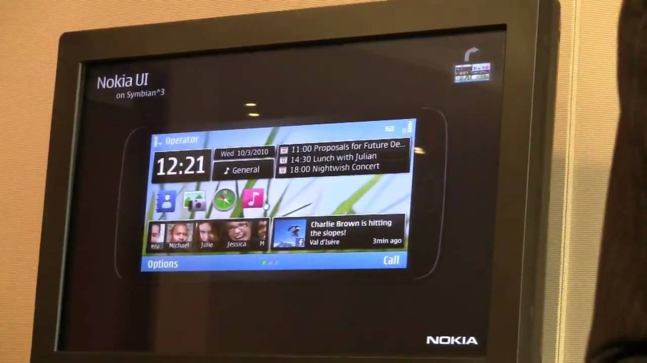 Symbian^3 UI demoed on a device