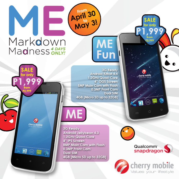Cherry Mobile Me & Me Fun on sale for a limited time!