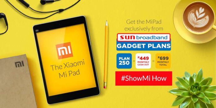 Get the Xiaomi Mi Pad at Sun Broadband Gadget Plan 250!