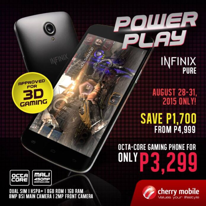 Get the Cherry Mobile Infinix Pure today for only P3,299!