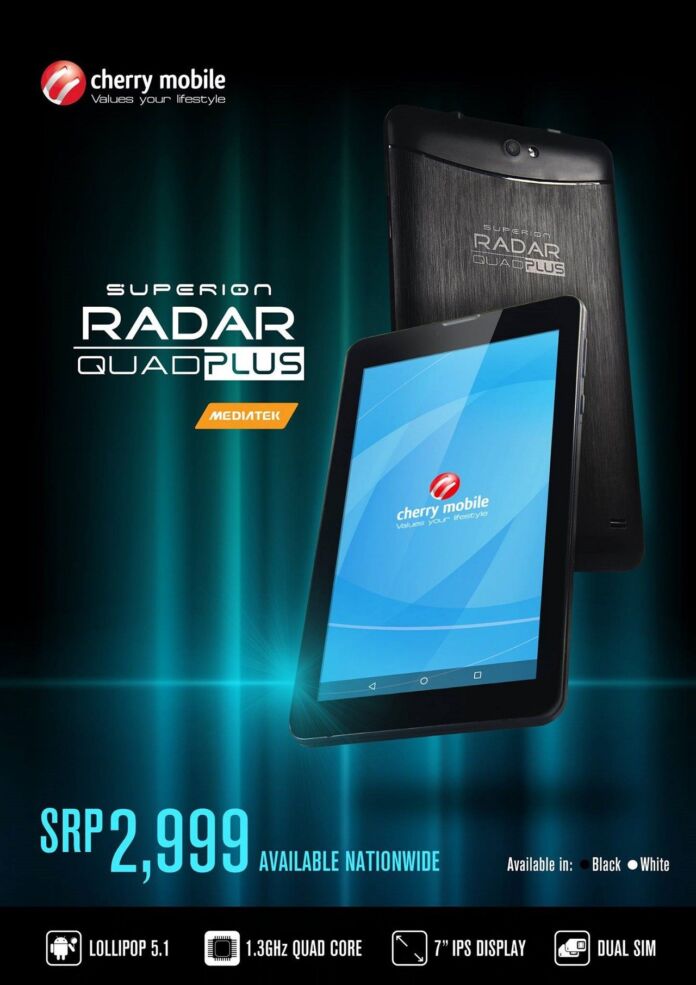 Cherry Mobile unveiled the Superion Radar Quad Plus tablet for P3,999