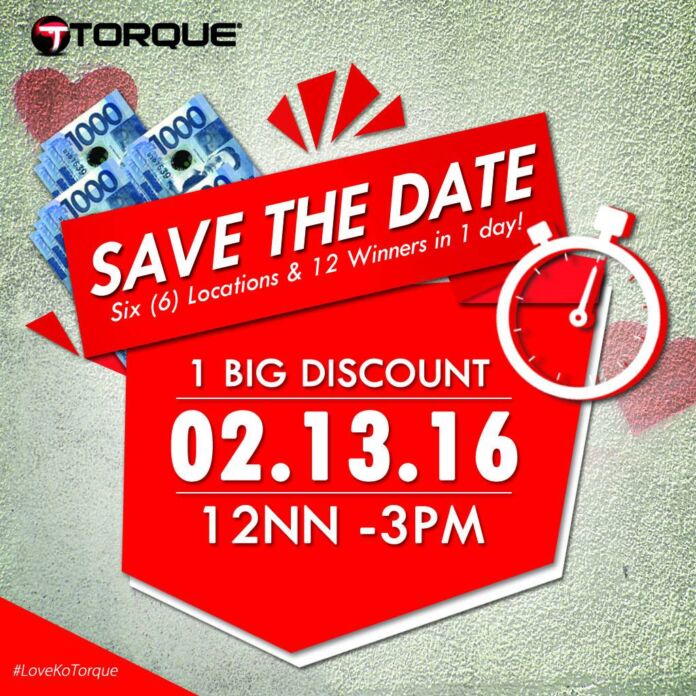 Get a chance to win up to P20,000 with Torque’s 3-hour markdown promo!