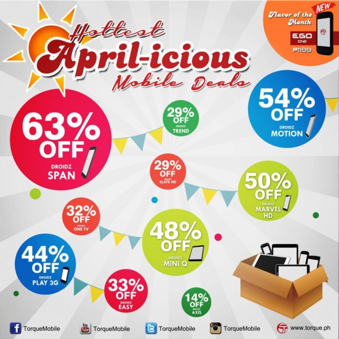 Enjoy discounts up to 63% with Torque’s April-icious Deals!