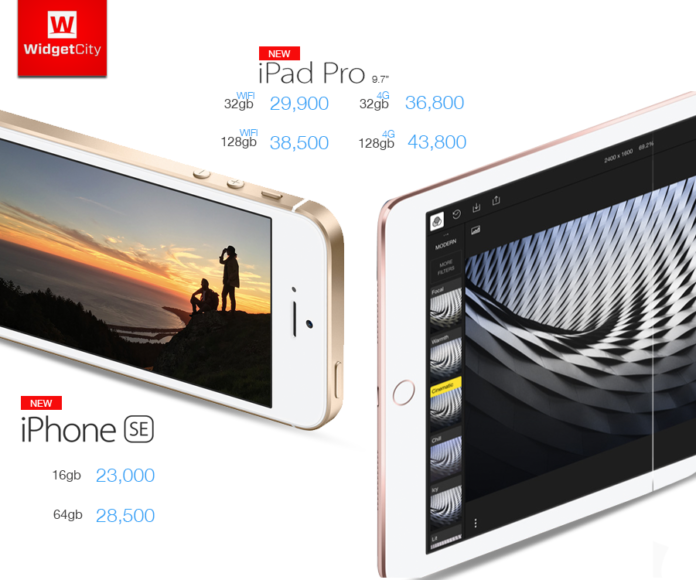 iPhone SE and iPad Pro 9.7″ now available at Widget City!