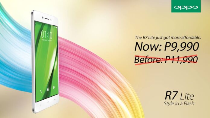 OPPO R7 Lite down from Php 11,990 to Php 9,990