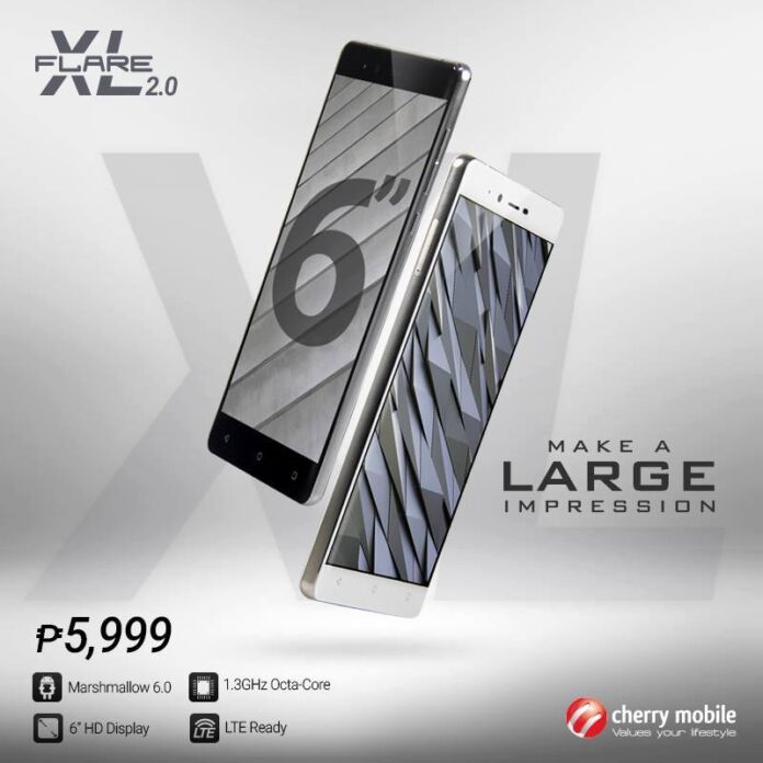 Cherry Mobile Flare XL 2.0 is now available for P5,999