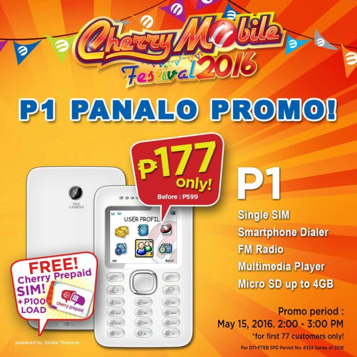 Cherry Mobile P1 available for P177 tomorrow