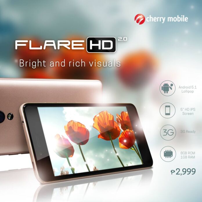 Cherry Mobile Flare HD 2.0 now available for P2,999