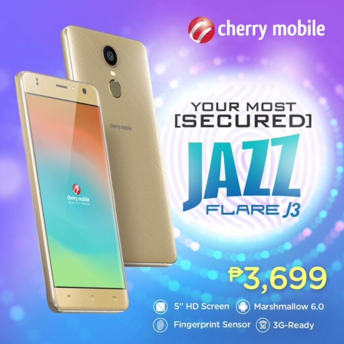 Cherry Mobile Flare J3: Affordable smartphone with Fingerprint scanner for P3,699