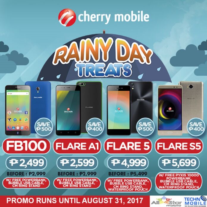 Get discounts on Cherry Mobile smartphones in Rainy Day Treats Promo