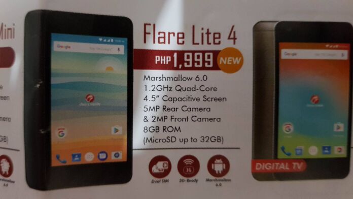 Cherry Mobile Flare Lite 4: Quad-Core, 4.5-inch display, & 8GB Storage at P1,999
