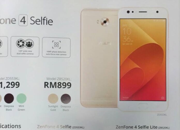 ASUS Zenfone 4 Selfie Lite spotted in Malaysia