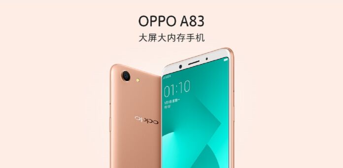 OPPO A83 Goes Official: 5.7-inch Full Screen Display, 13MP Camera, & Face Unlock