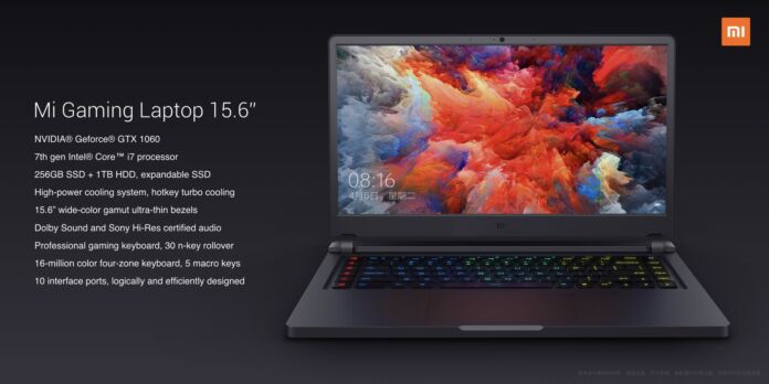 Xiaomi Unveils Mi Gaming Laptop