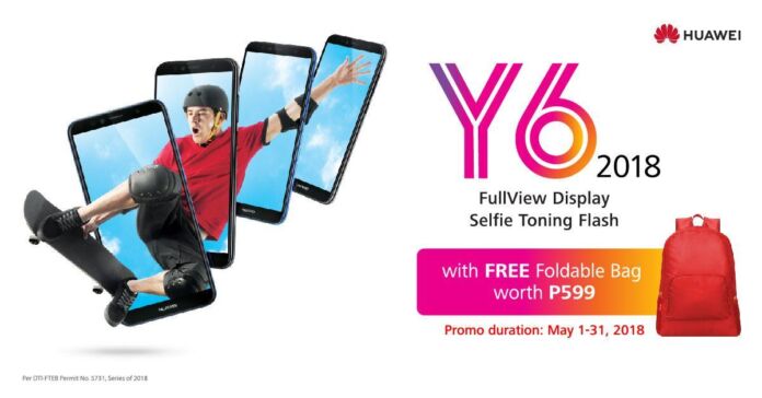 Get a Free Foldable Bag when you Purchase a Huawei Y6 2018