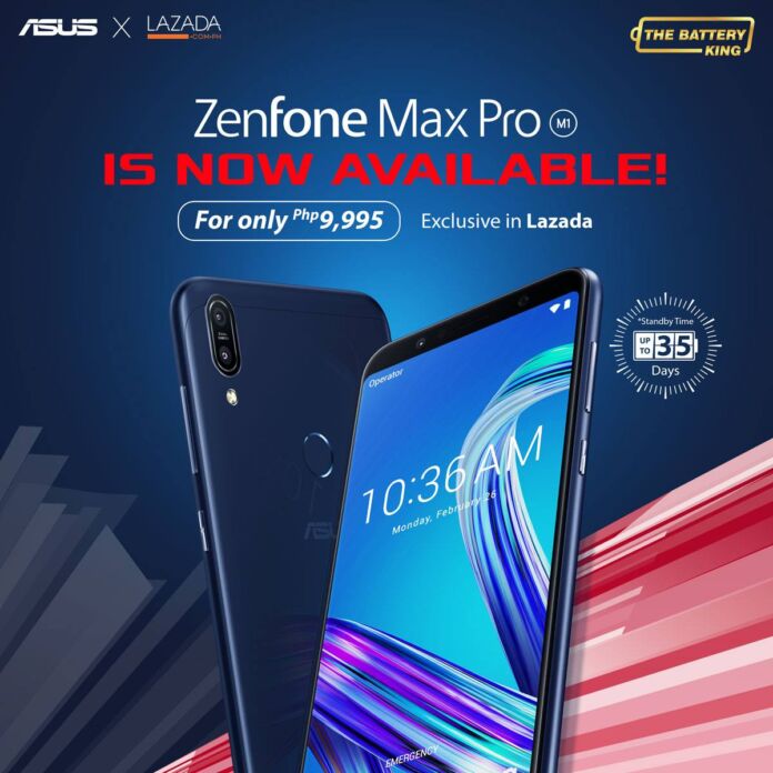ASUS Zenfone Max Pro M1 3GB Now Available at Lazada