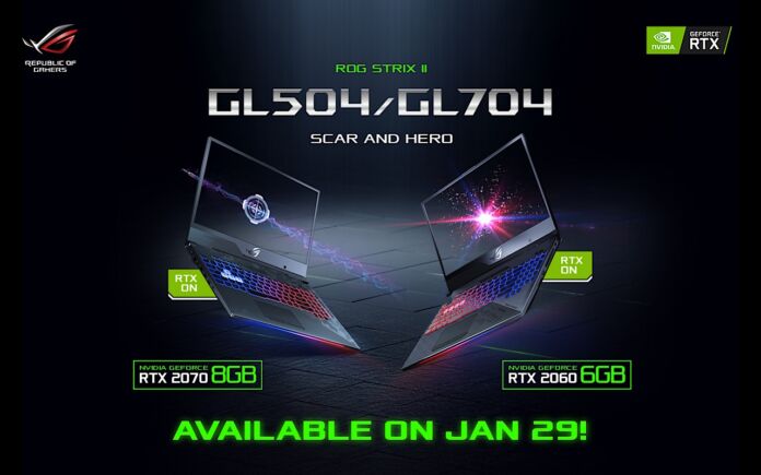 ASUS ROG Strix GL504 with GeForce RTX will be available this January 29
