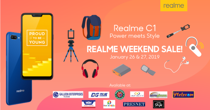 Get freebies when you buy the Realme C1 this weekend