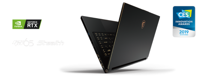 MSI unveils new notebooks with GeForce RTX inside at CES 2019