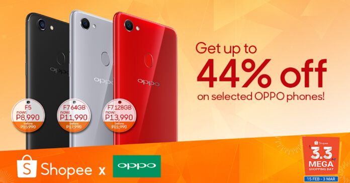 Enjoy 44% off on selected OPPO smartphones at Shopee 3.3 Mega Shopping sale