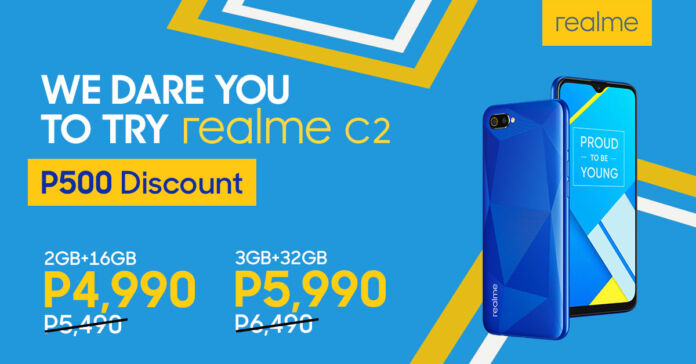 Get a special discount starting today when your purchase a Realme C2
