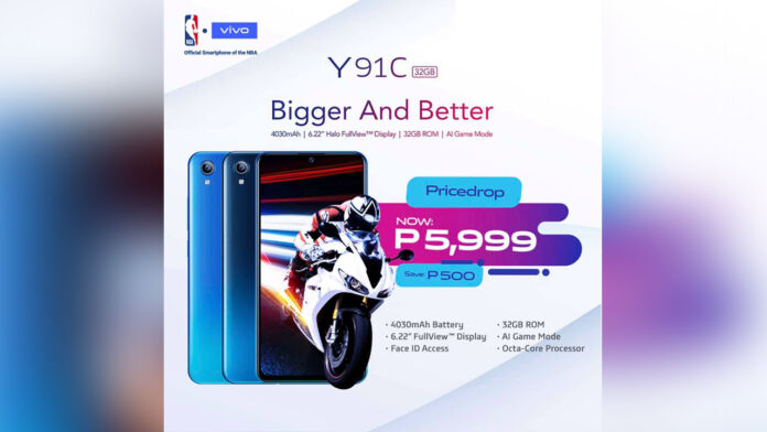 Vivo Y91c gets a price drop to Php5,999