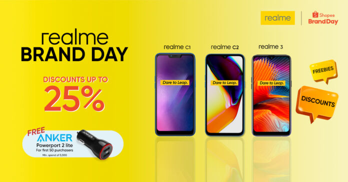 Realme will hold Its flash sale at Shopee Brand Day