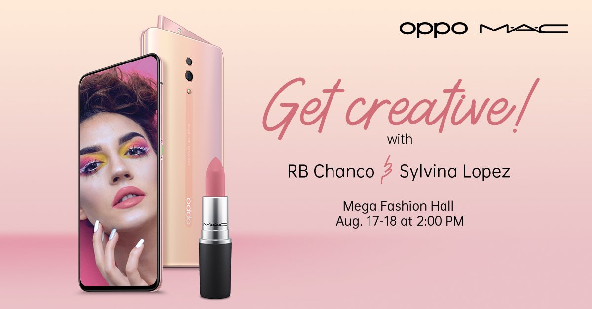 Check out OPPO Reno Sunset Rose X MAC workshop at SM Megamall tomorrow!