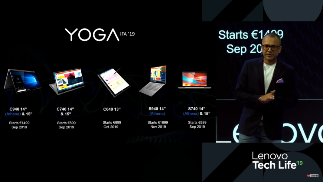 Lenovo IFA 2019 10th Gen Laptops