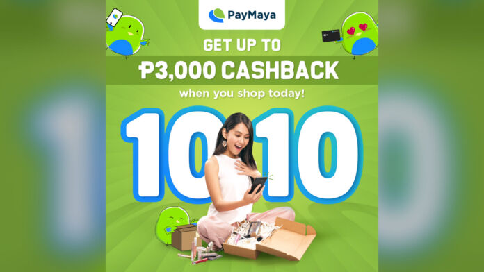 Get up to Php3,000 cashback when you shop online with PayMaya today