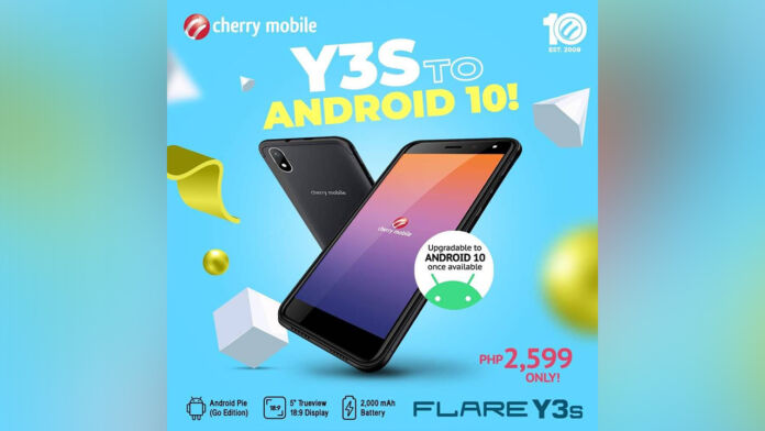 Cherry Mobile Flare Y3s will be upgradeable to Android 10
