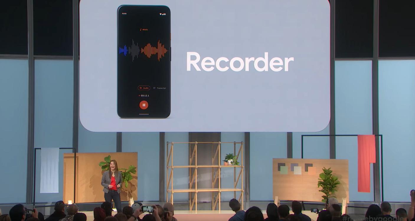 Google Pixel 4 Pixel 4 XL Recorder with Live Transcribe
