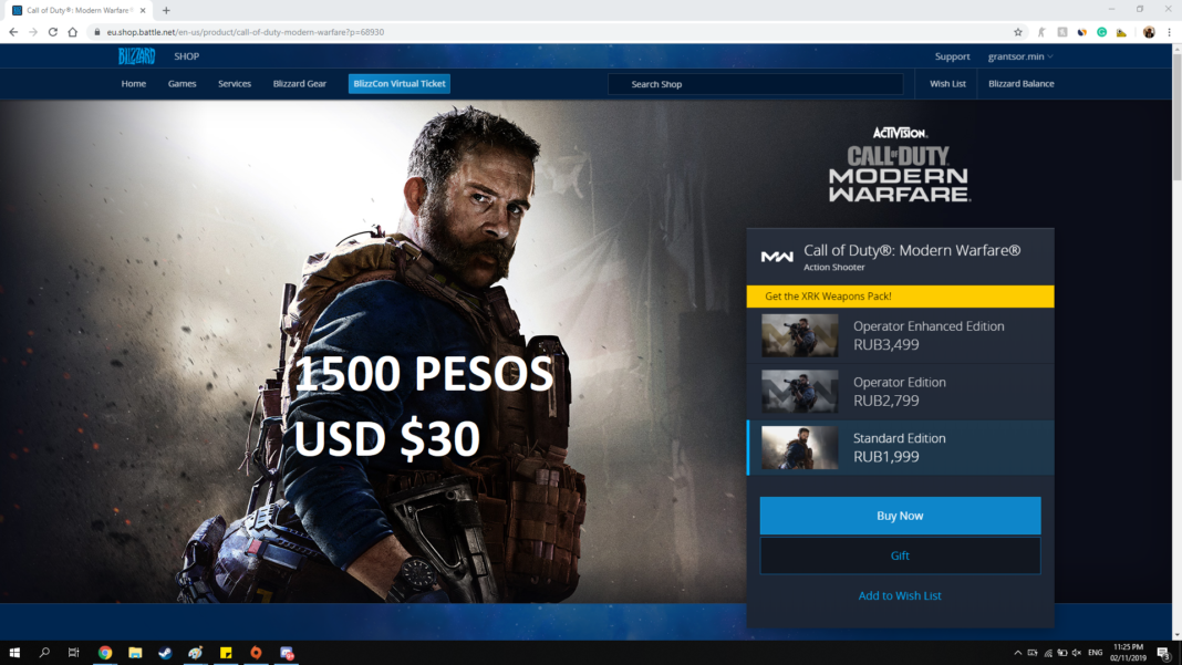 How to buy COD MW for 1500 pesos