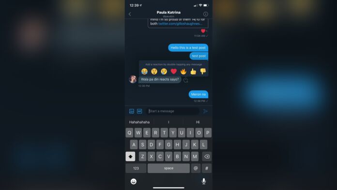 You can now react with emojis on Twitter’s Direct Messages