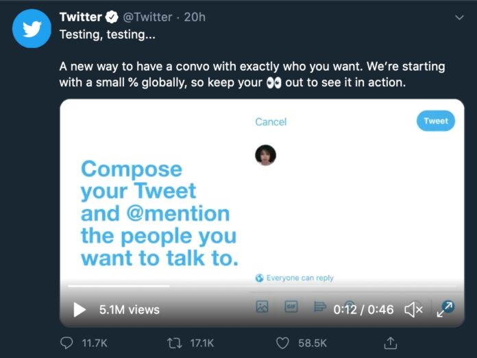 Twitter’s Test Feature Will Let You Control Who Can Reply to Your Tweets