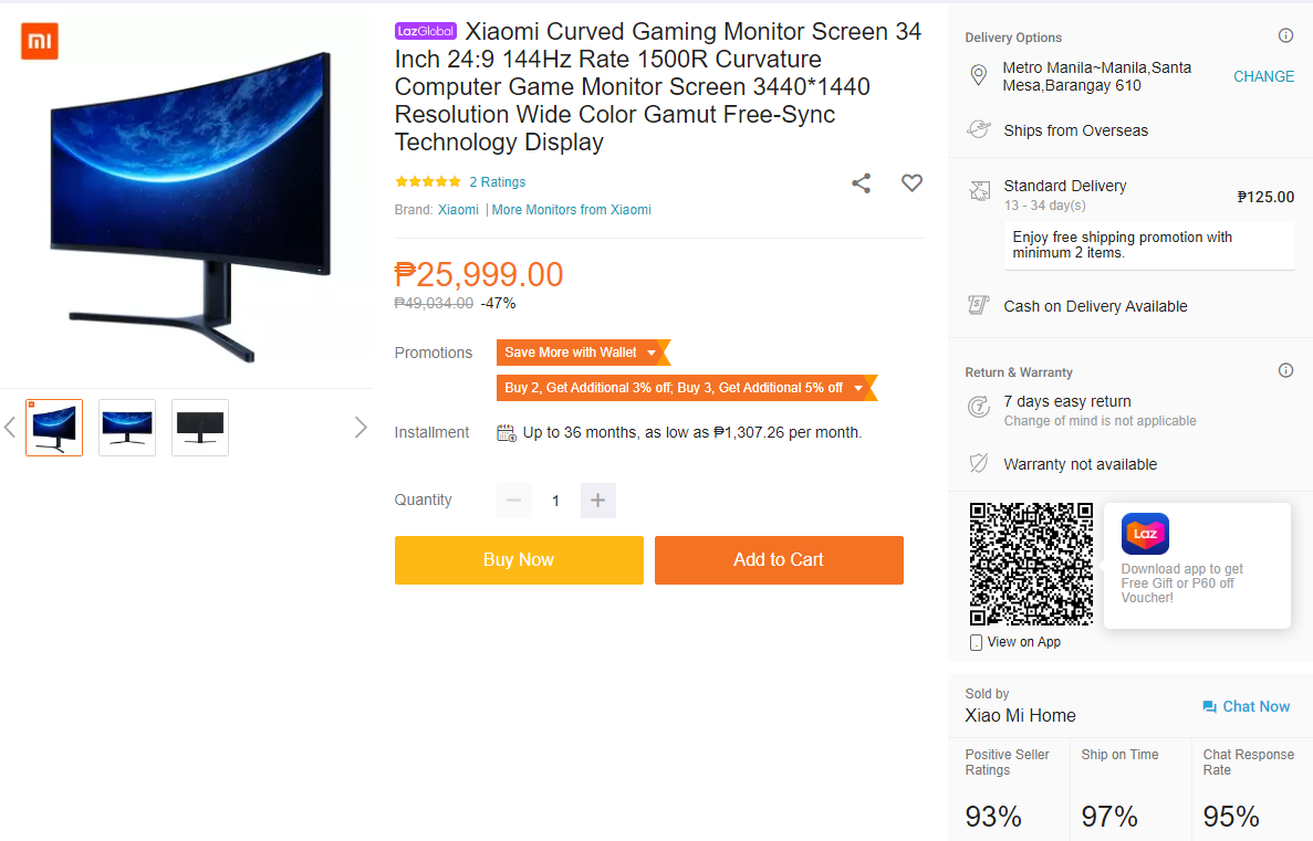 Xiaomi Gaming Monitor Philippines