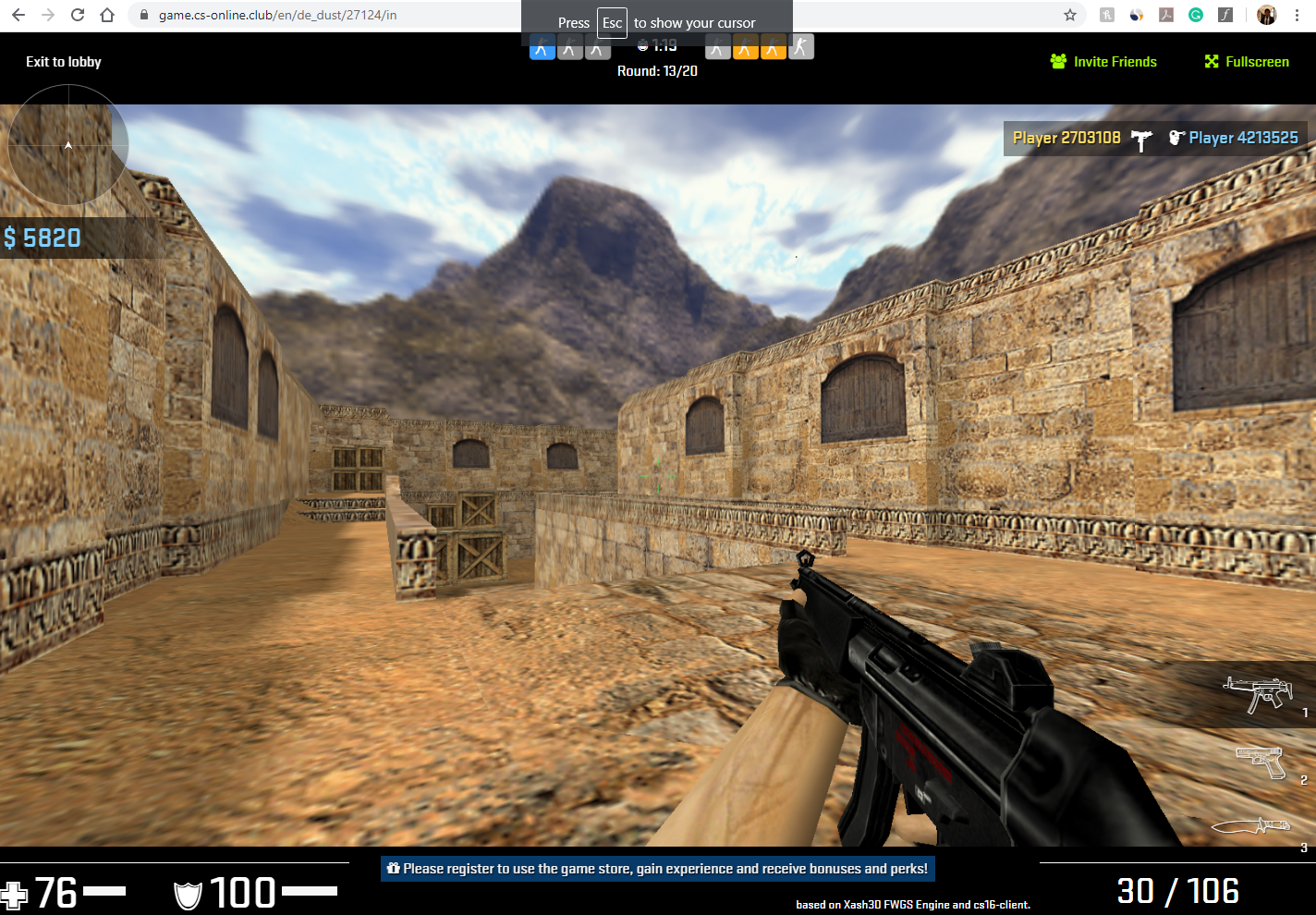 counter strike online playing