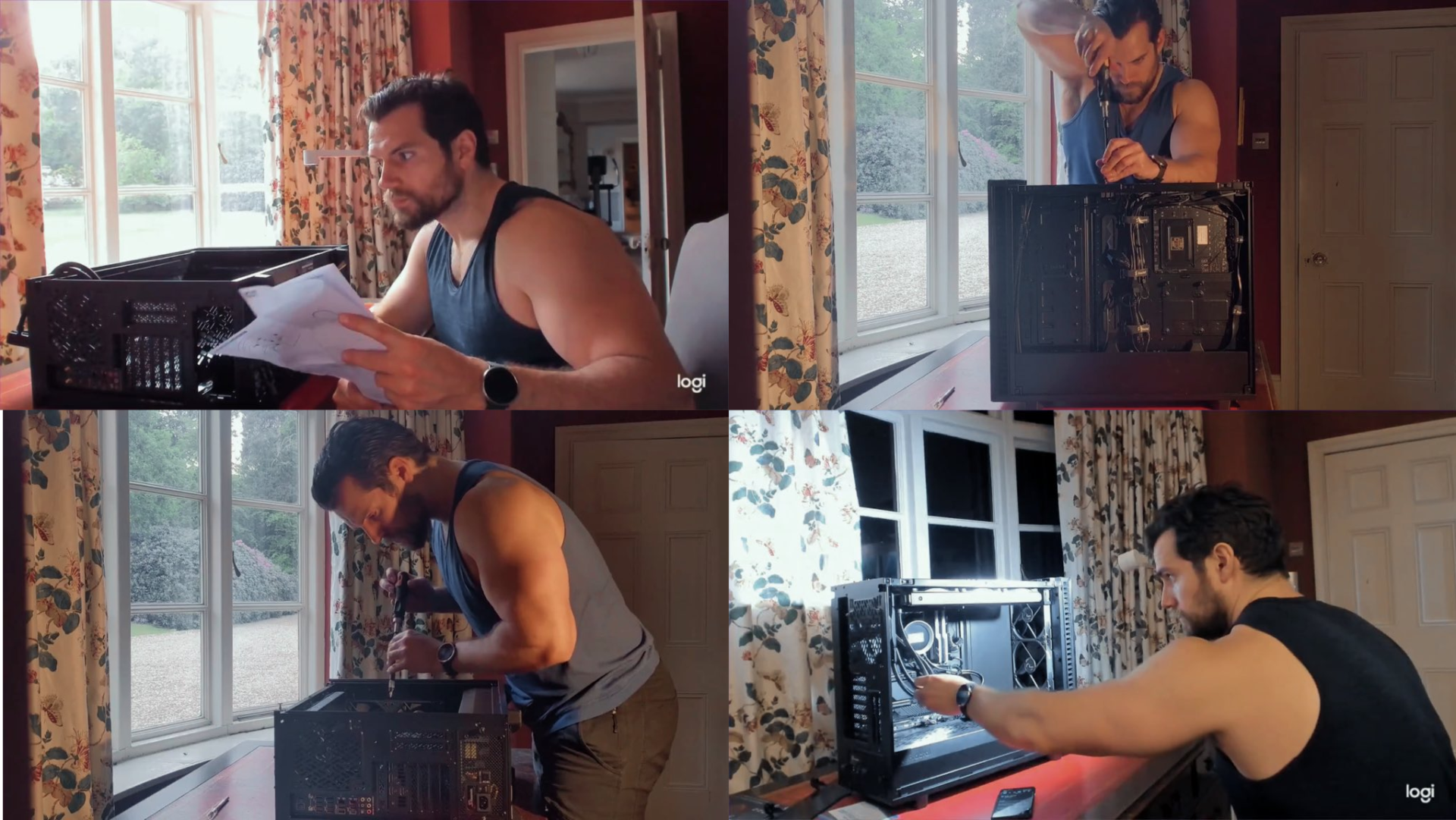 Watch Superman Henry Cavill Seductively Build a Gaming PC in a