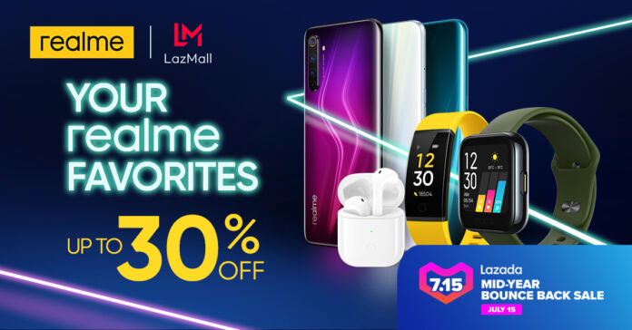 You can get discounts on realme products this Lazada Midyear 7.15 sale