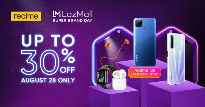 Enjoy discounts on realme devices today at the realme Lazada Super Brand Day