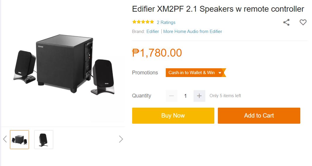 Top 5 speaker under 2.5k - Edifier XM2PF