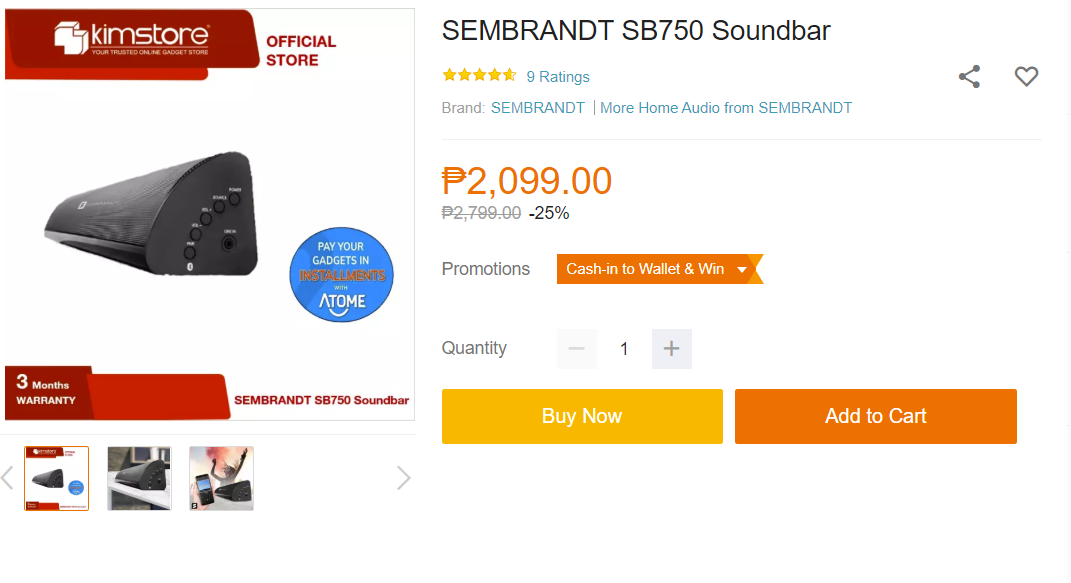 Top 5 speaker under 2.5k - Sembrandt sb750 soundbar