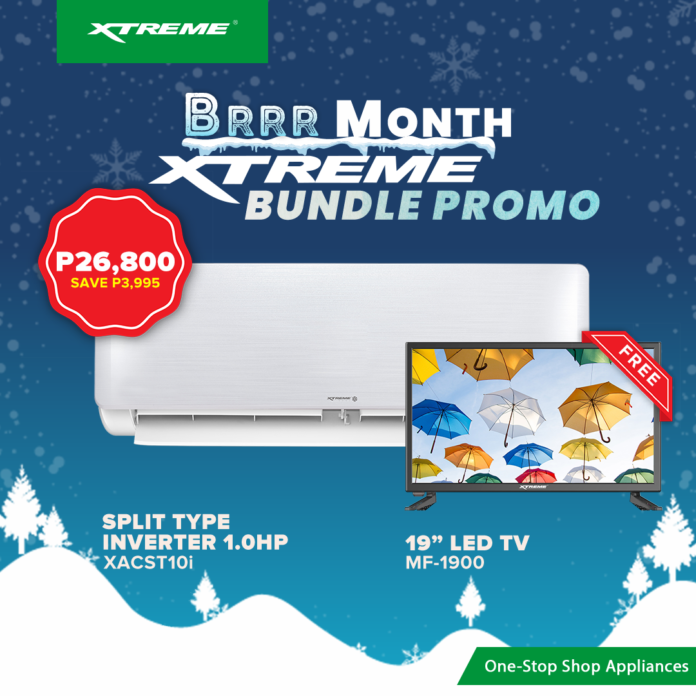 You can get free appliances with XTREME BRRR Month Aircon Bundle Promo!