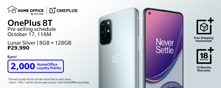 OnePlus 8T Pre selling Home Office Banner