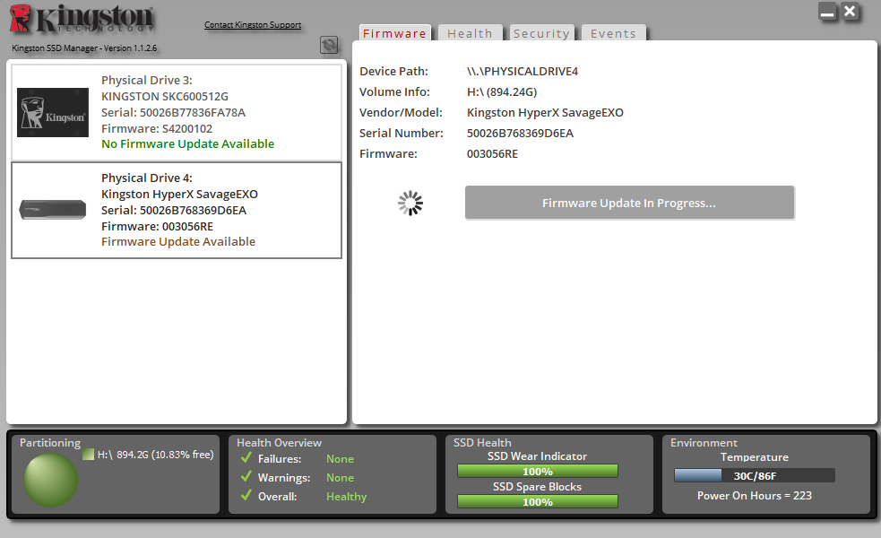 free instal Kingston SSD Manager 1.5.3.3