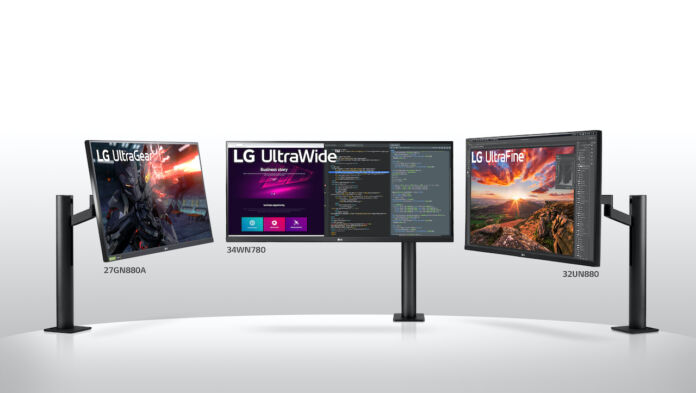 LG Ergo Monitors are great for Work From Home environment