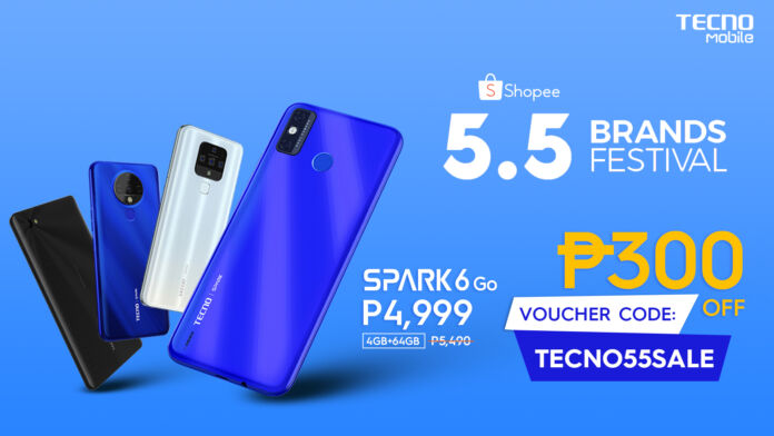 Get discounts on TECNO Mobile smartphones this 5-5 sale!