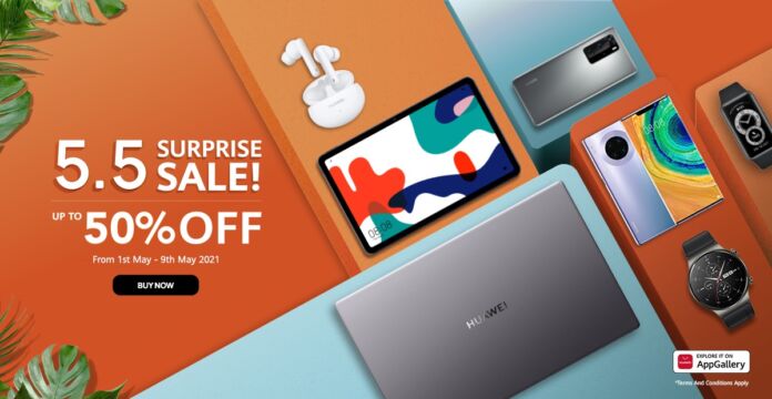 Huawei offers up to 50% off at 5.5 Super Sale